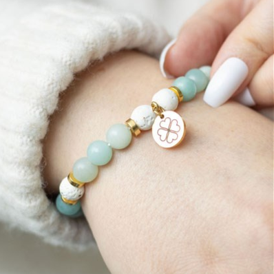 Eleanoras Abundance Amazonite Crystal Essential Oil Bracelet 