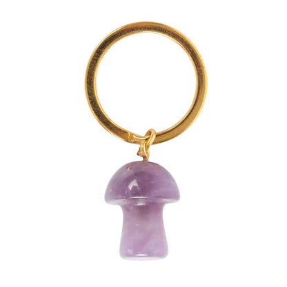 Eleanoras AMETHYST CRYSTAL MUSHROOM KEYRING Keyrings