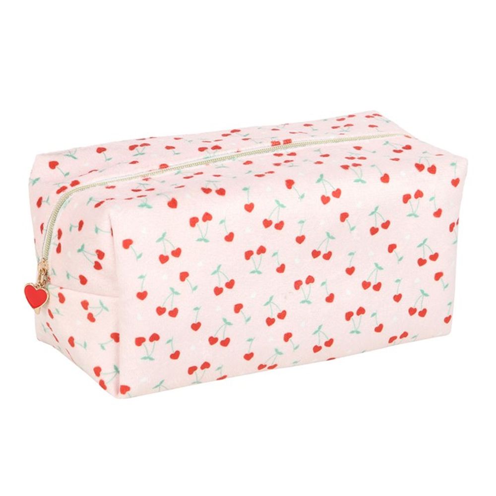 Eleanoras HEART CHERRY PRINT MAKEUP BAG Make Up & Wash Bags