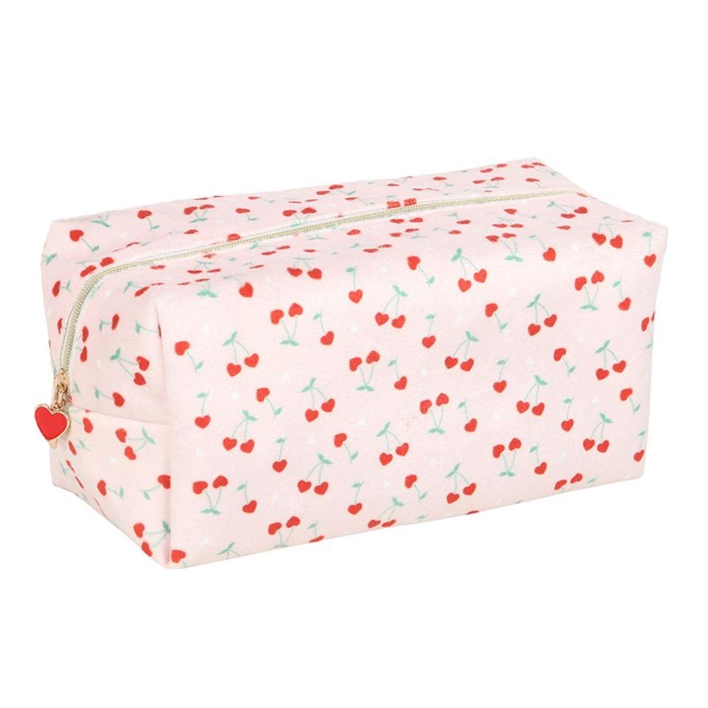 Eleanoras Heart Cherry Print Make Up Bag Make Up & Wash Bags