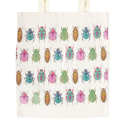 BEETLE PRINT POLYCOTTON TOTE BAG