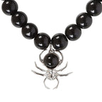 Eleanoras Spider Black Obsidian Beaded Bracelet Bracelets