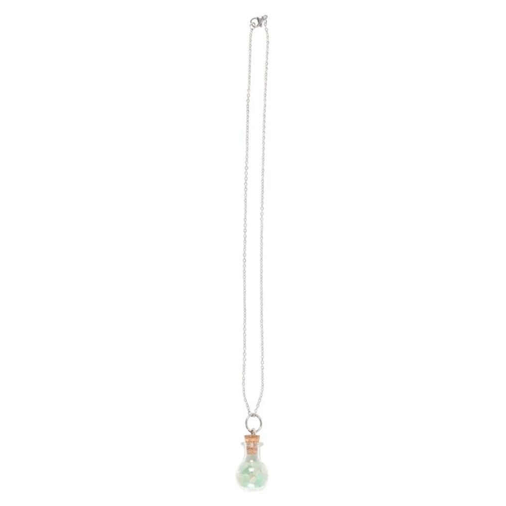 Eleanoras LUCK GREEN AVENTURINE CRYSTAL CHIP POTION BOTTLE NECKLACE Jewellery