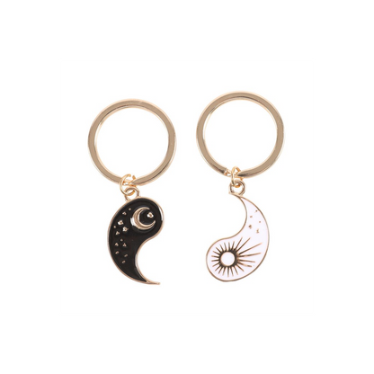 Eleanoras PAIR OF YIN YANG BEST FRIEND KEYRINGS Keyrings