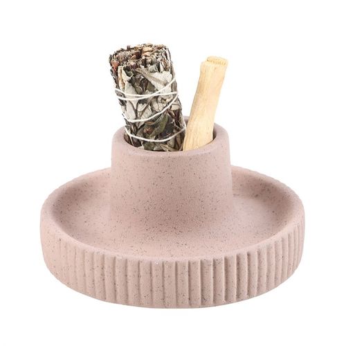 Eleanoras Griege Ribbed Smudge Bowl 