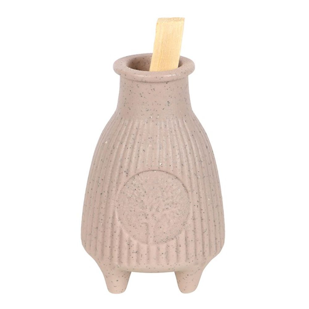 Eleanoras Griege Ribbed Palo Santo Burner 