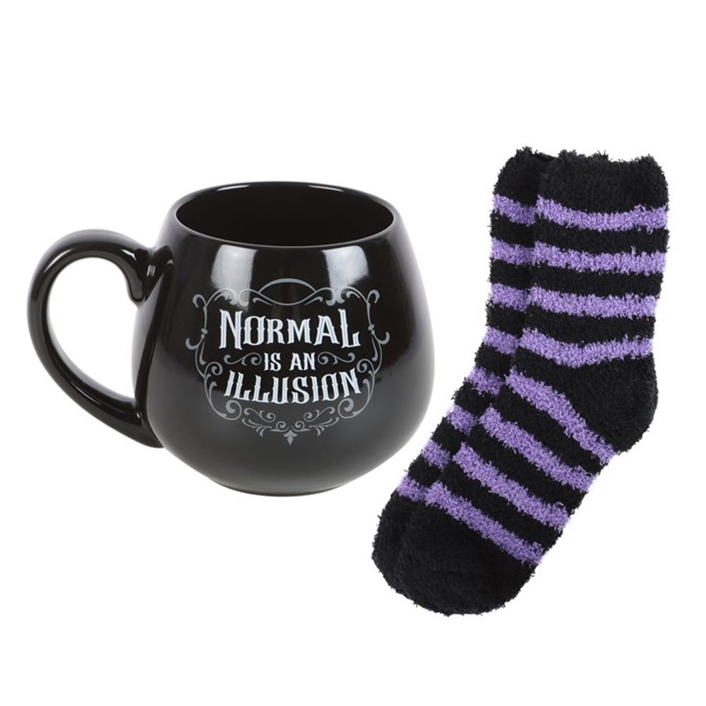 Eleanoras Normal Is An Illusion Gothic Mug & Socks Set Mugs