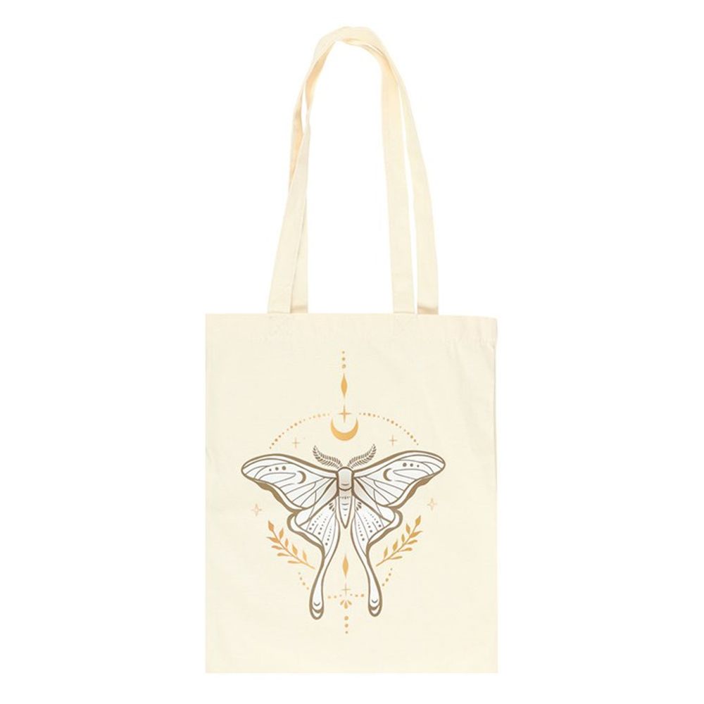 Eleanoras LIGHT LUNA MOTH POLYCOTTON TOTE BAG Bags & Purses