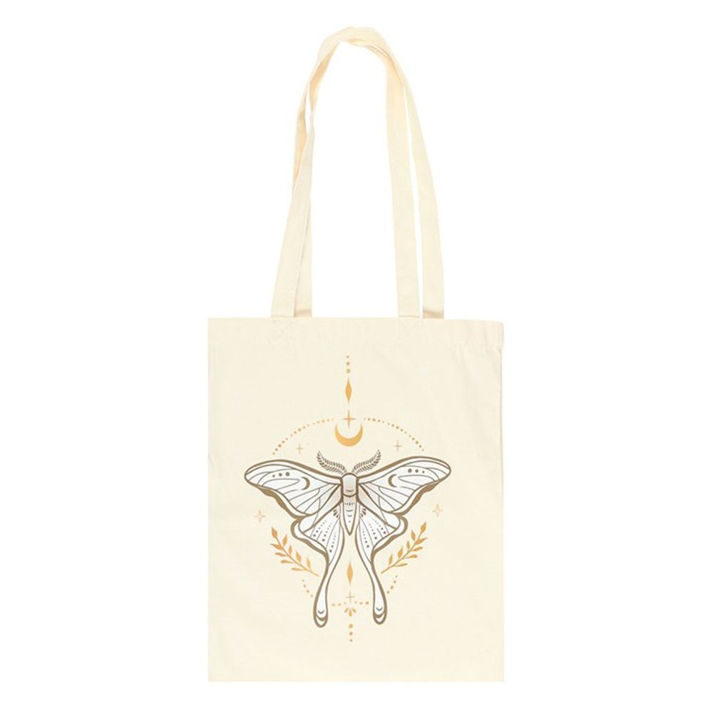 Eleanoras Light Luna Moth Polycotton Tote Bag Totes & Shopping Bags