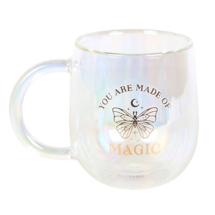 Eleanoras You Are Made Of Magic Iridescent Double Walled Glass Mug Mugs