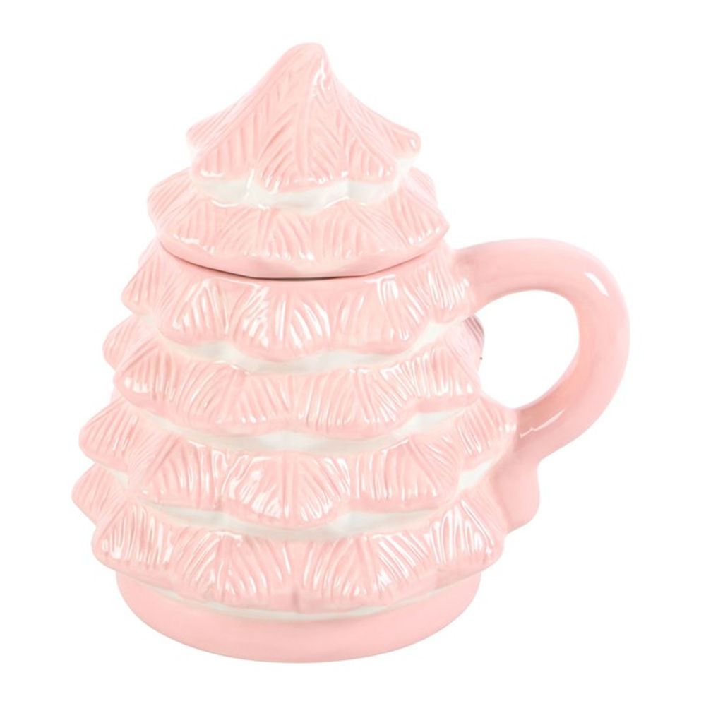 Eleanoras Pink Christmas Tree Shaped Mug Mugs