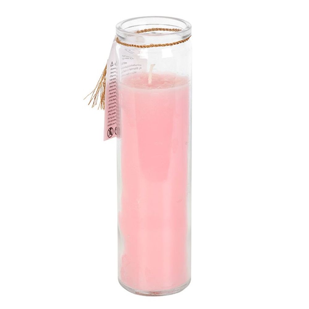 Eleanoras Mystic Rose Tube Candle With Rose Quartz Crystals Candles