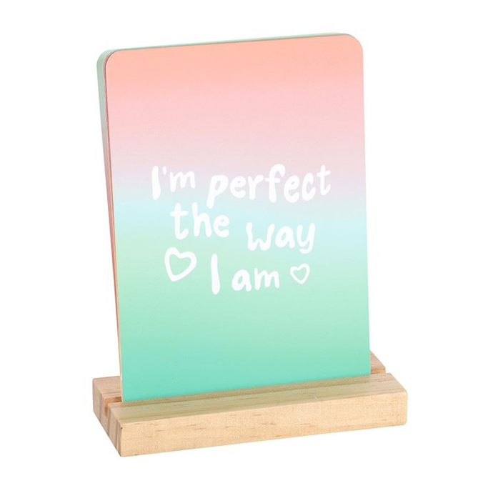 MINDFUL MOMENTS AFFIRMATION CARDS WITH WOODEN STAND