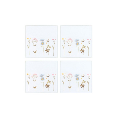 Eleanoras FLORAL GLASS COASTER SET Placemats & Coasters