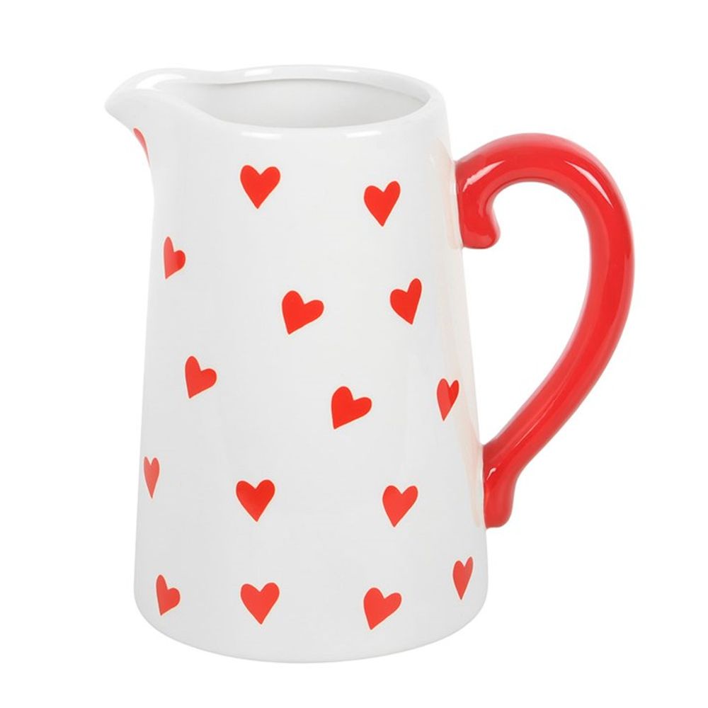 Eleanoras Heart Print Ceramic Flower Jug Vases