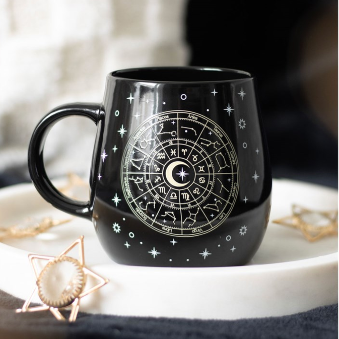 Eleanoras Astrology Wheel Heat Change Mug Mugs