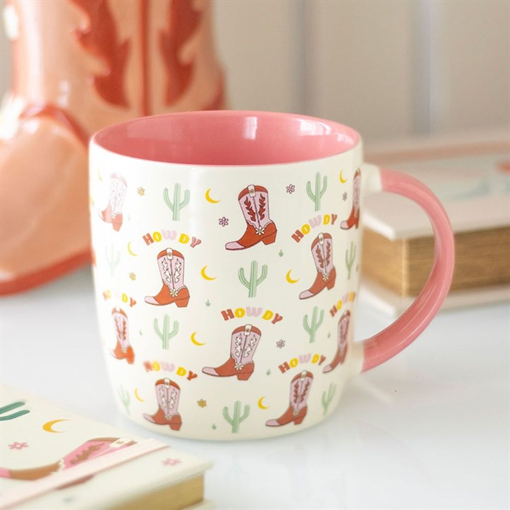 Eleanoras HOWDY COWBOY BOOT PRINT MUG Mugs