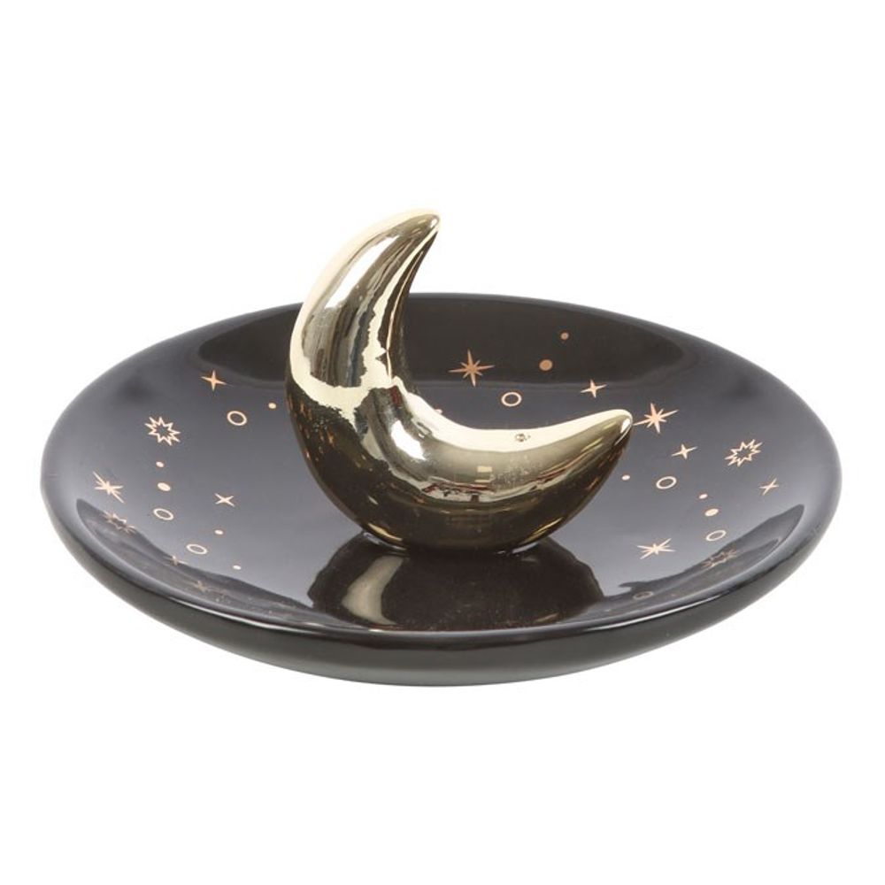 Eleanoras GOLD CRESCENT MOON INCENSE STICK HOLDER Incense Holders