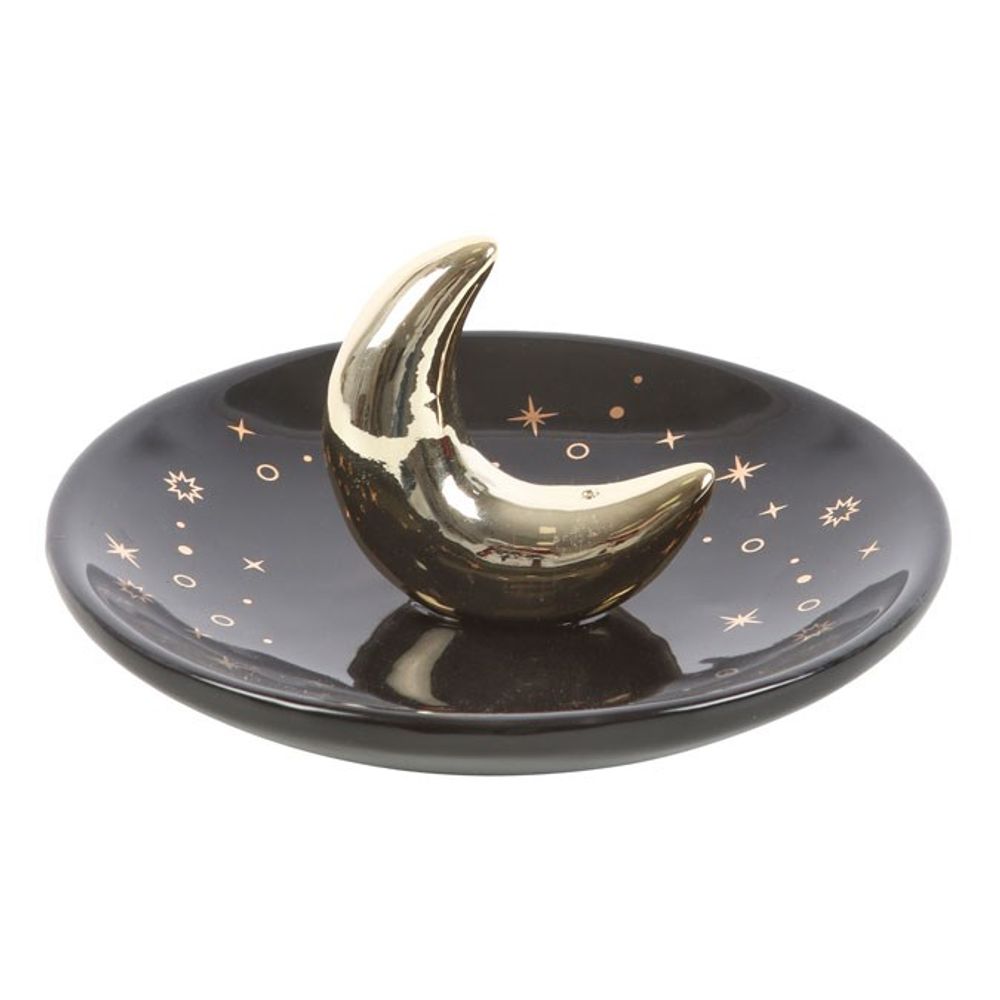Eleanoras Gold Crescent Moon Incense Stick Holder Incense Holders