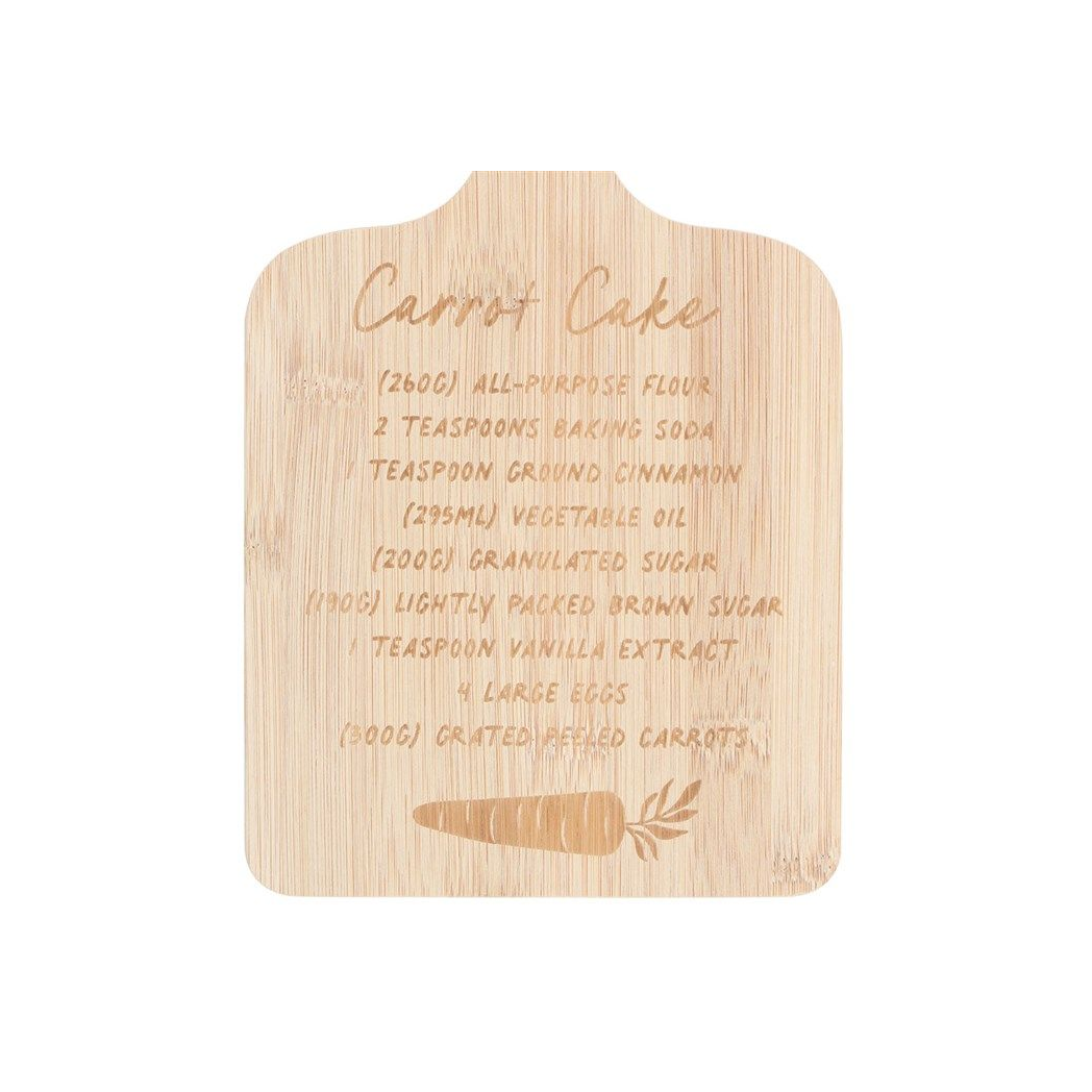 Eleanoras CARROT CAKE RECIPE BAMBOO SERVING BOARD Serving Plates & Boards