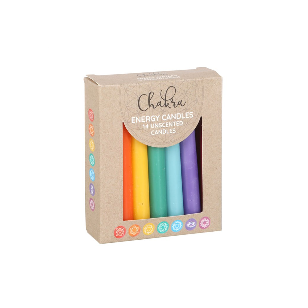 Eleanoras CHAKRA ENERGY PACK OF 14 UNSCENTED CANDLES Candles