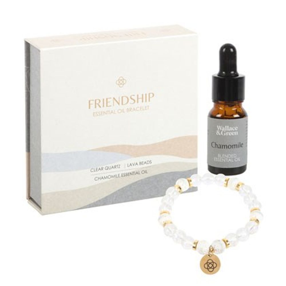 Eleanoras Friendship Clear Quartz Essential Oil Bracelet Bracelets