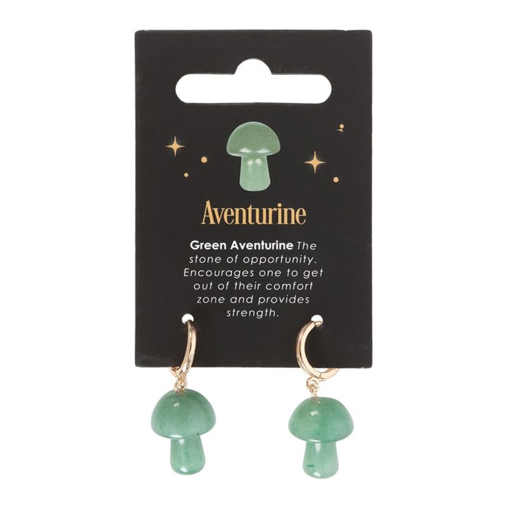 Eleanoras ADVENTURINE CRYSTAL MUSHROOM EARRINGS Jewellery