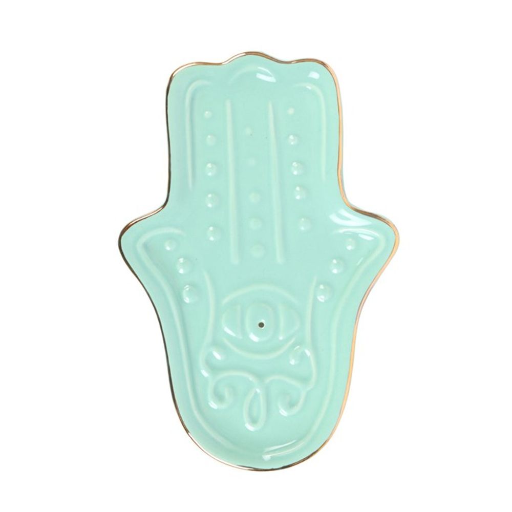 Eleanoras Blue Hamsa Hand Incense Stick Holder Incense Holders