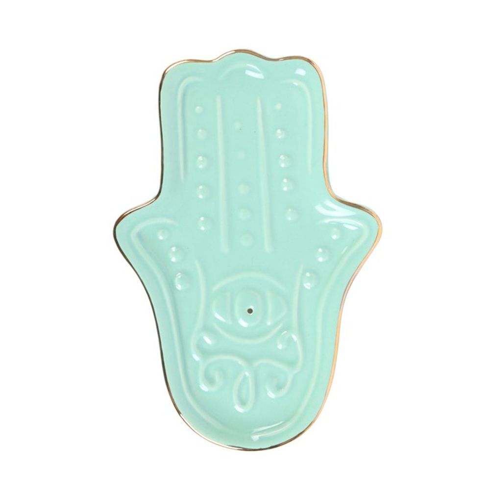 Eleanoras BLUE HAMSA HAND INCENSE STICK HOLDER Incense Holders