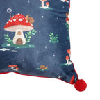 Eleanoras Gnome Print Cushion With Pom Poms Cushions & Covers