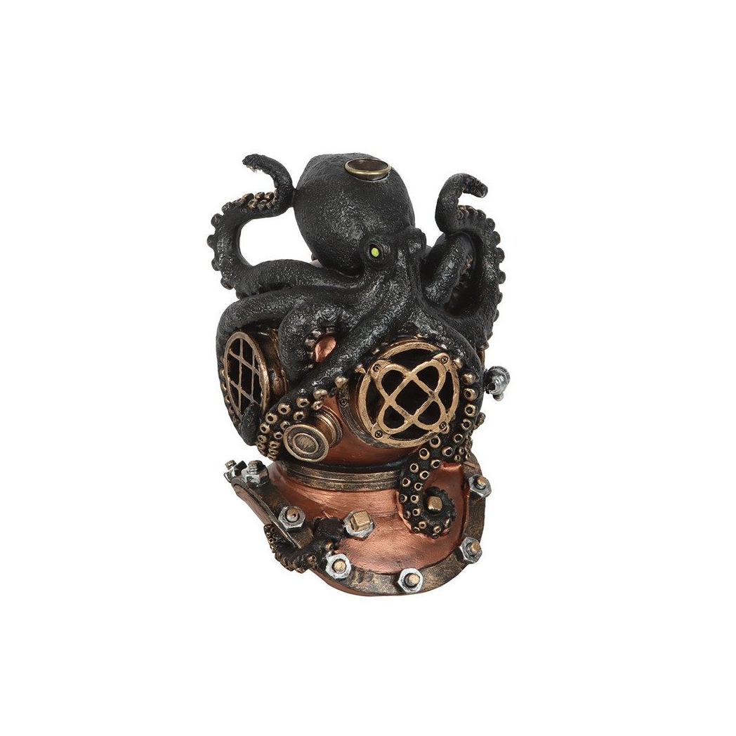 Eleanoras KRAKEN ON DIVERS HELMET BACKFLOW INCENSE BURNER Backflow Burners