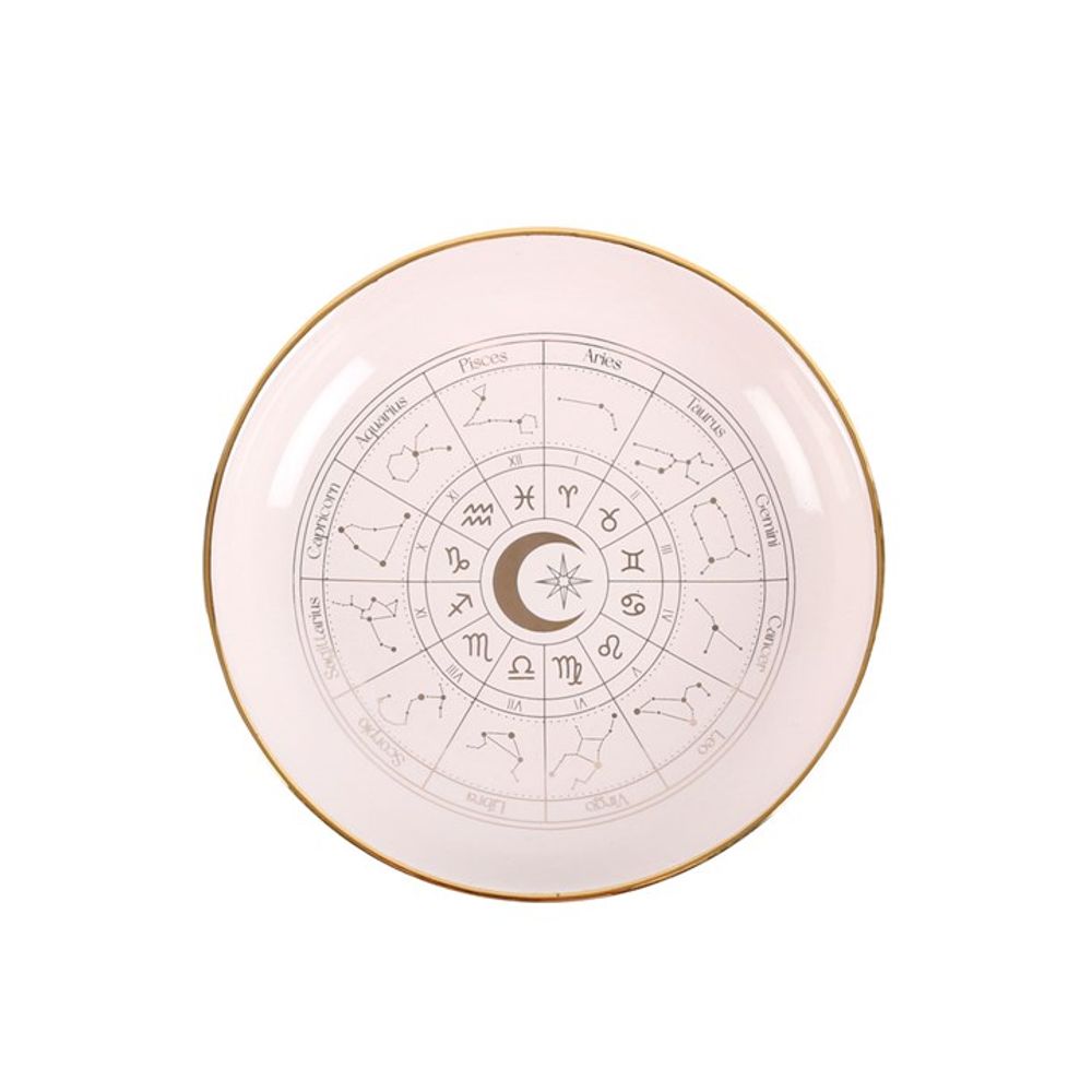 Eleanoras ASTROLOGY WHEEL OFF WHITE TRINKET DISH Jewellery Storage