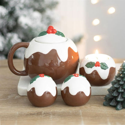 Eleanoras CHRISTMAS PUDDING TEALIGHT CANDLE HOLDER Candle Holders