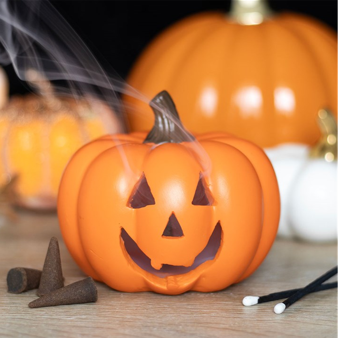 Eleanoras ORANGE PUMPKIN INCENSE CONE HOLDER Incense Holders