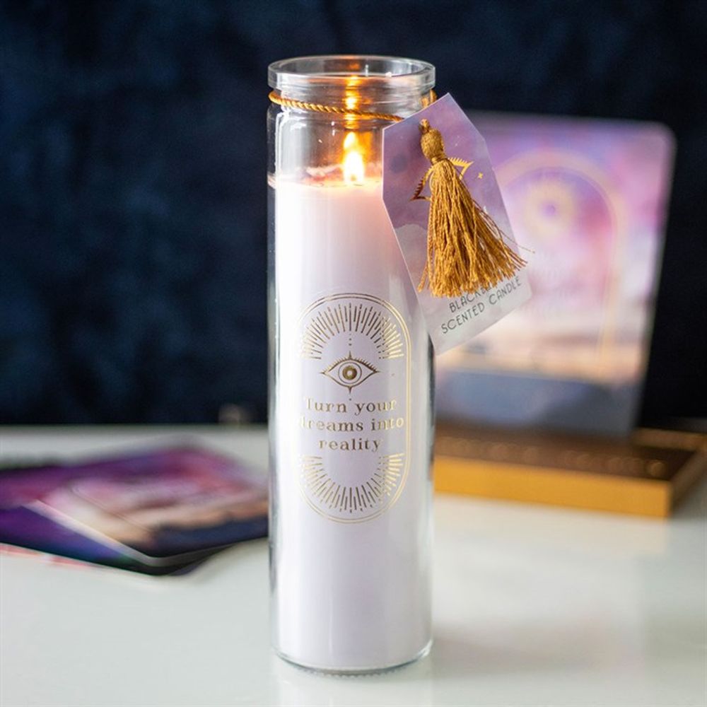 Eleanoras Blackberry Tube Candle With Amethyst Crystals Candles