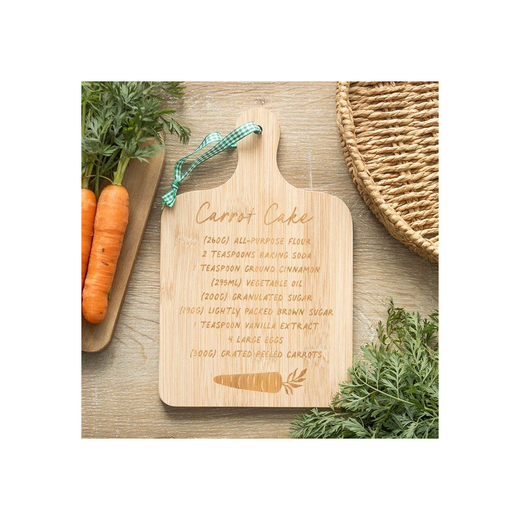 Eleanoras CARROT CAKE RECIPE BAMBOO SERVING BOARD Serving Plates & Boards