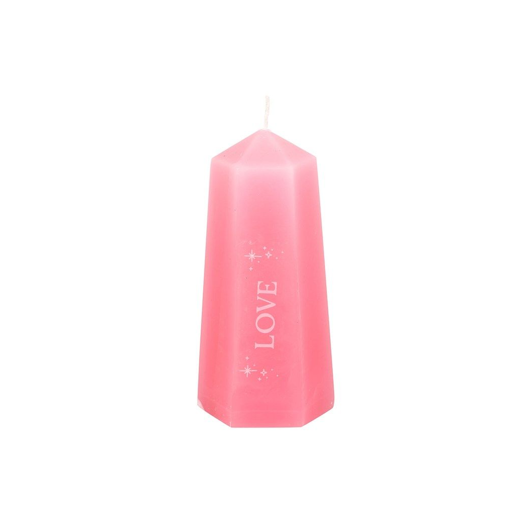 Eleanoras LOVE CRYSTAL CANDLE WITH ROUGH ROSE QUARTZ Candles