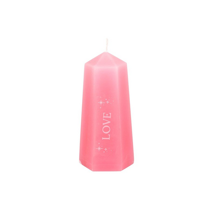 Eleanoras LOVE CRYSTAL CANDLE WITH ROUGH ROSE QUARTZ Candles