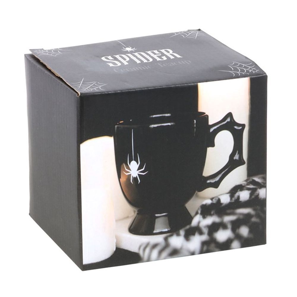 Eleanoras Black Spider Teacup Mugs