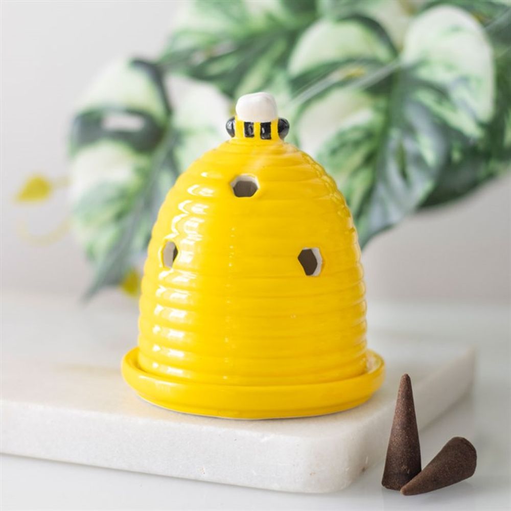 Eleanoras Yellow Beehive Incense Cone Holder Incense Holders