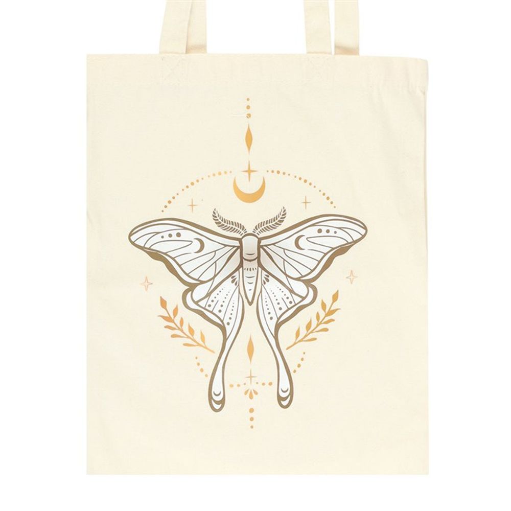 Eleanoras Light Luna Moth Polycotton Tote Bag Totes & Shopping Bags