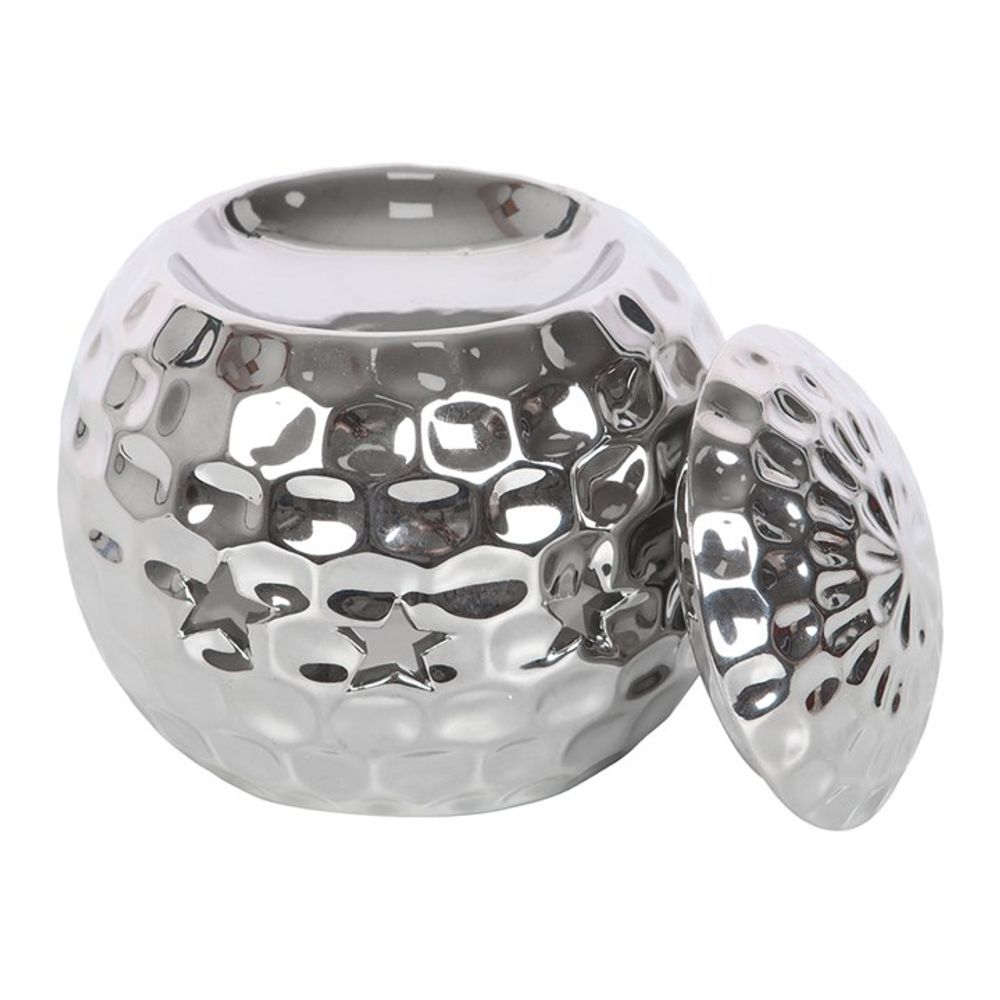 Eleanoras SILVER DISCO BALL OIL BURNER Oil Burners