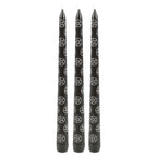 Eleanoras SET OF 3 BLACK MAGIC PENTAGRAM TAPER CANDLES Candles