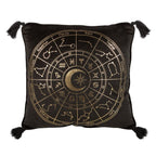 Eleanoras Astrology Wheel Black Square Cushion Cushions & Covers