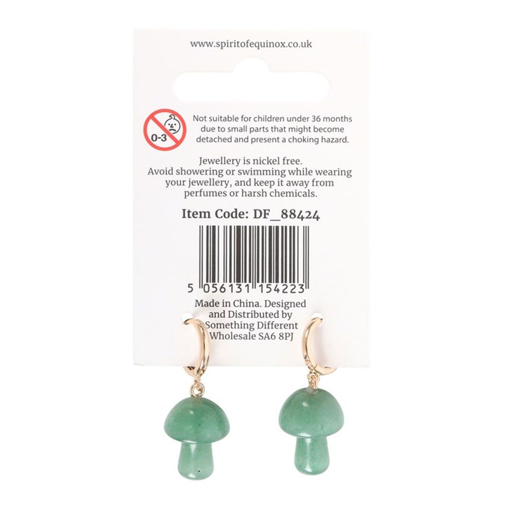 Eleanoras ADVENTURINE CRYSTAL MUSHROOM EARRINGS Jewellery