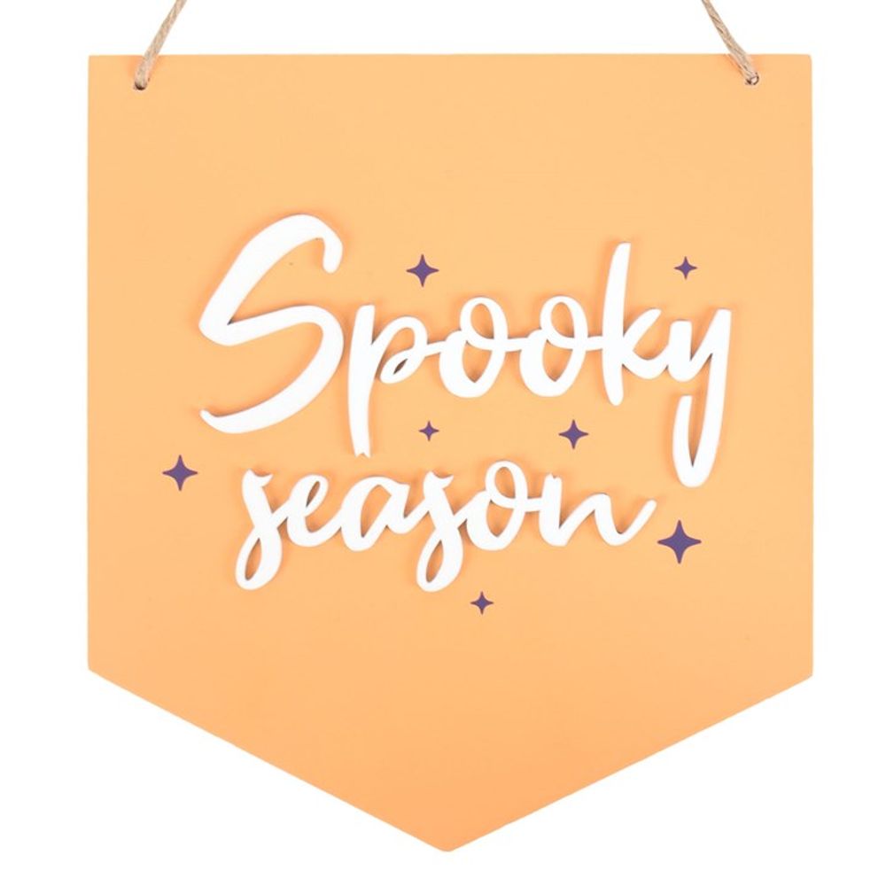 Eleanoras SPOOKY SEASON ORANGE HANGING SIGN Signs & Plaques