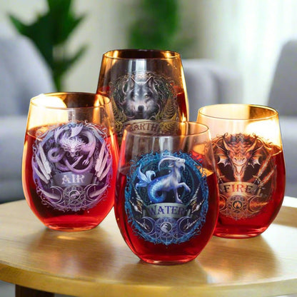 ELEMENTAL STEMLESS WINE GLASSES Set of 4