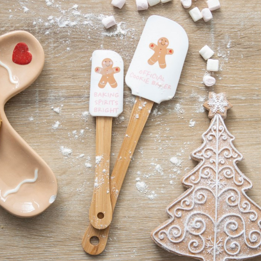 GINGERBREAD MAN SILICONE SPATULA SET Utensils from Eleanoras