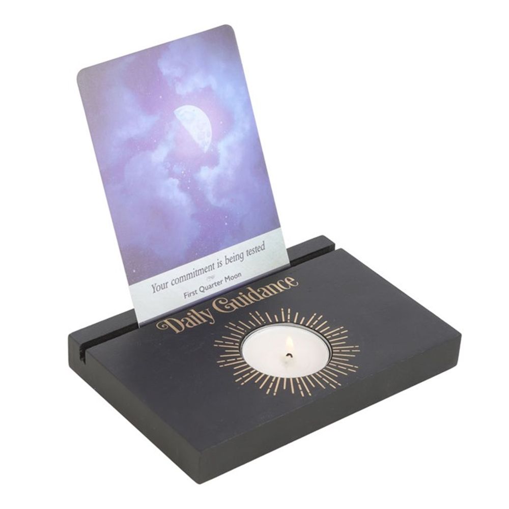 Eleanoras DAILY GUIDANCE BLACK TAROT CARD STAND TEALIGHT HOLDER 