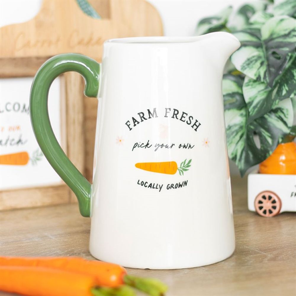 Eleanoras Fresh Farm Carrot Patch Ceramic Flower Jug 